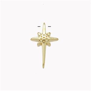 Copper Northstar Pendant Gold Plated, approx 8-13.5mm