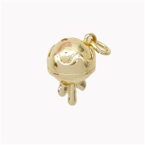 Copper Tripod Pendant Gold Plated, approx 9-13mm