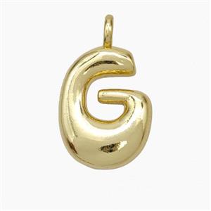 Copper Letter-G Pendant Gold Plated, approx 13-18mm