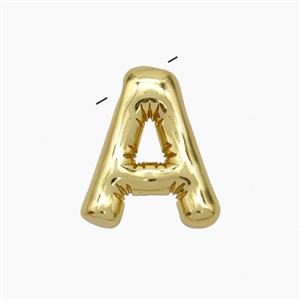 Copper Letter-A Pendant Gold Plated, approx 10-15mm