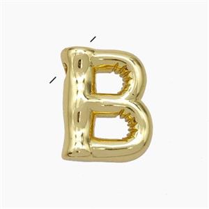 Copper Letter-B Pendant Gold Plated, approx 10-15mm