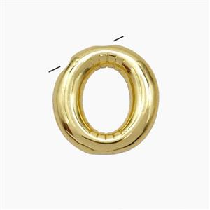 Copper Letter-O Pendant Gold Plated, approx 10-15mm