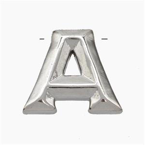 Copper Letter-A Pendant Platinum Plated, approx 15-18mm