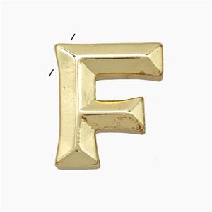 Copper Letter-F Pendant Gold Plated, approx 15-18mm