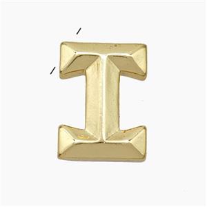 Copper Letter-I Pendant Gold Plated, approx 15-18mm