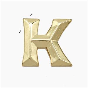 Copper Letter-K Pendant Gold Plated, approx 15-18mm