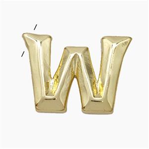 Copper Letter-W Pendant Gold Plated, approx 15-18mm