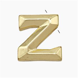 Copper Letter-Z Pendant Gold Plated, approx 15-18mm