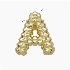 Copper Letter-A Pendant Gold Plated, approx 13-22mm