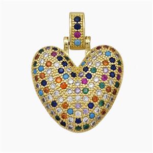 Copper Letter-V Pendant Micropave Zirconia Gold Plated, approx 15-20mm, 5-8mm