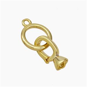 Copper Clasp Cord-End Gold Plated, approx 10mm, 5-12mm