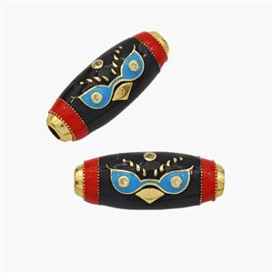 Copper Rice Beads Enamel Bird Gold Plated, approx 9-22mm