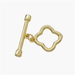 Copper Toggle Clasp Gold Plated, approx 13mm, 20mm