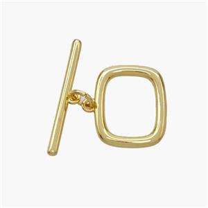 Copper Toggle Clasp Gold Plated, approx 11-14mm, 20mm