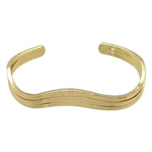 copper bangle, adjustable, gold plated, approx 6-9mm, 60mm dia