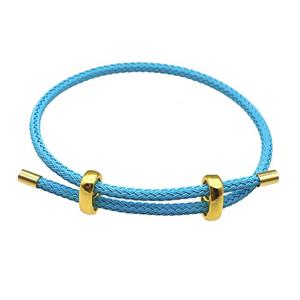 Aqua Tiger Tail Steel Bracelet Adjustable, approx 3mm thickness