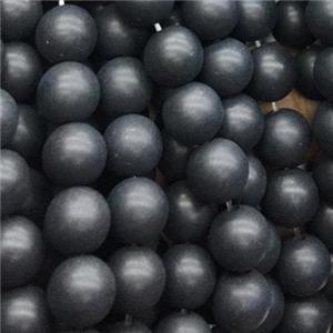 round matte black Onyx Agate Beads, 6mm dia, 62pcs per st