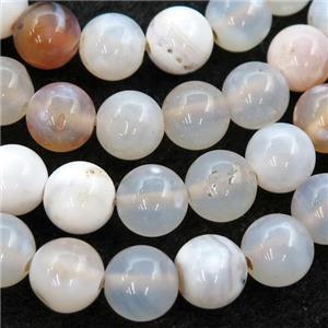 fire agate beads, round, approx 8mm dia