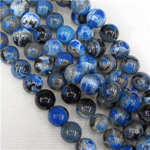 blue fire Agate Beads, round, approx 14mm dia