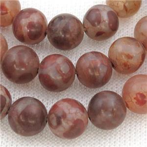 Tibetan Style Agate Beads, round, approx 10mm dia