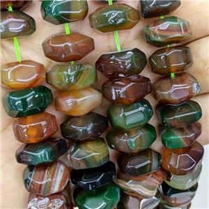 Coffee Agate Beads Faceted Rondelle Dye, approx 8-15mm