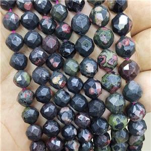 Natural Dinosaur Jasper Beads Multicolor Cut Round, approx 9-10mm