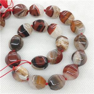 Natural Agate Druzy Lantern Beads Orange Dye, approx 16-18mm