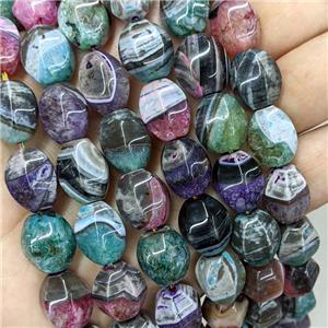 Agate Druzy Carambola Beads Dye Mixed Color, approx 14-16mm