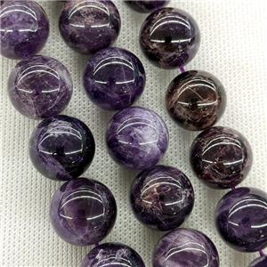 Natural Amethyst Beads Purple Smooth Round, approx 18mm