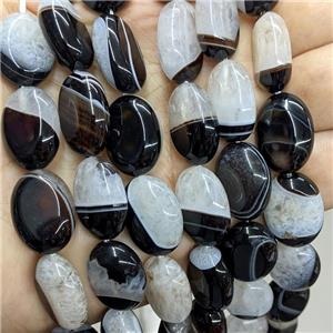 White Druzy Agate Oval Beads Dye, approx 15-20mm