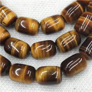 Tiger eye stone barrel beads, A-grade, approx 12x16mm