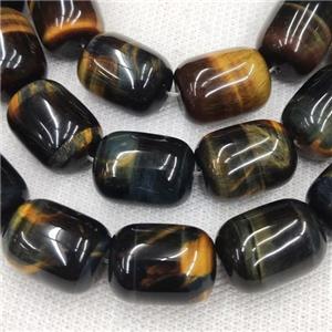 Tiger eye stone barrel beads, A-grade, approx 10x14mm