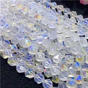 Clear Quartz Beads, star-cutting, approx 10mm dia