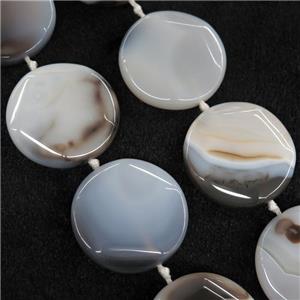 Natural Heihua Montana Agate Coin Beads Circle, approx 40mm dia