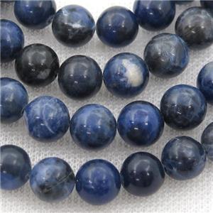 blue Sodalite Beads, round, approx 8mm dia