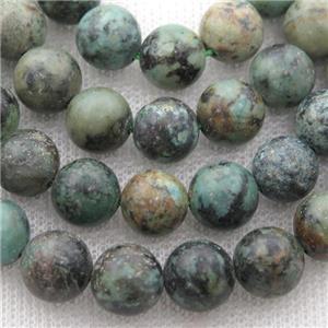 green African Turquoise Beads, round, approx 4mm dia