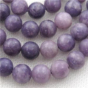 purple Lepidolite Beads, round, approx 4mm dia