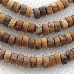 Picture Jasper heishi beads, approx 4mm