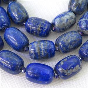 blue Lapis barrel beads, approx 14-19mm