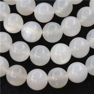 white MoonStone Beads, round, approx 10mm dia