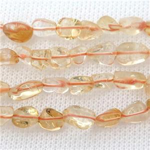 yellow Citrine chip beads, approx 5-8mm