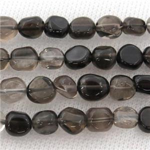 Smoky Quartz chip beads, approx 6-10mm