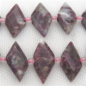 Tourmaline rhombic beads, approx 13-28mm