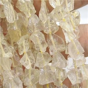 Lemon Quartz chip beads, approx 6-12mm