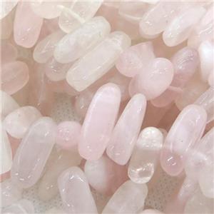 Rose Quartz chip beads, approx 6-22mm