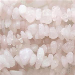 Rose Quartz chip beads, approx 5-8mm