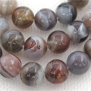 gray Botswana Agate Beads, round, approx 8mm dia