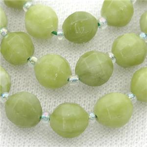 olive Chrysoprase lantern beads, approx 8mm dia