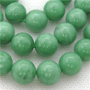 Natural Green Angelite Beads Smooth Round, approx 12mm dia