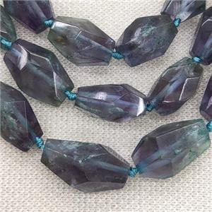 Amethyst Beads with green treated, freeform, approx 10-18mm